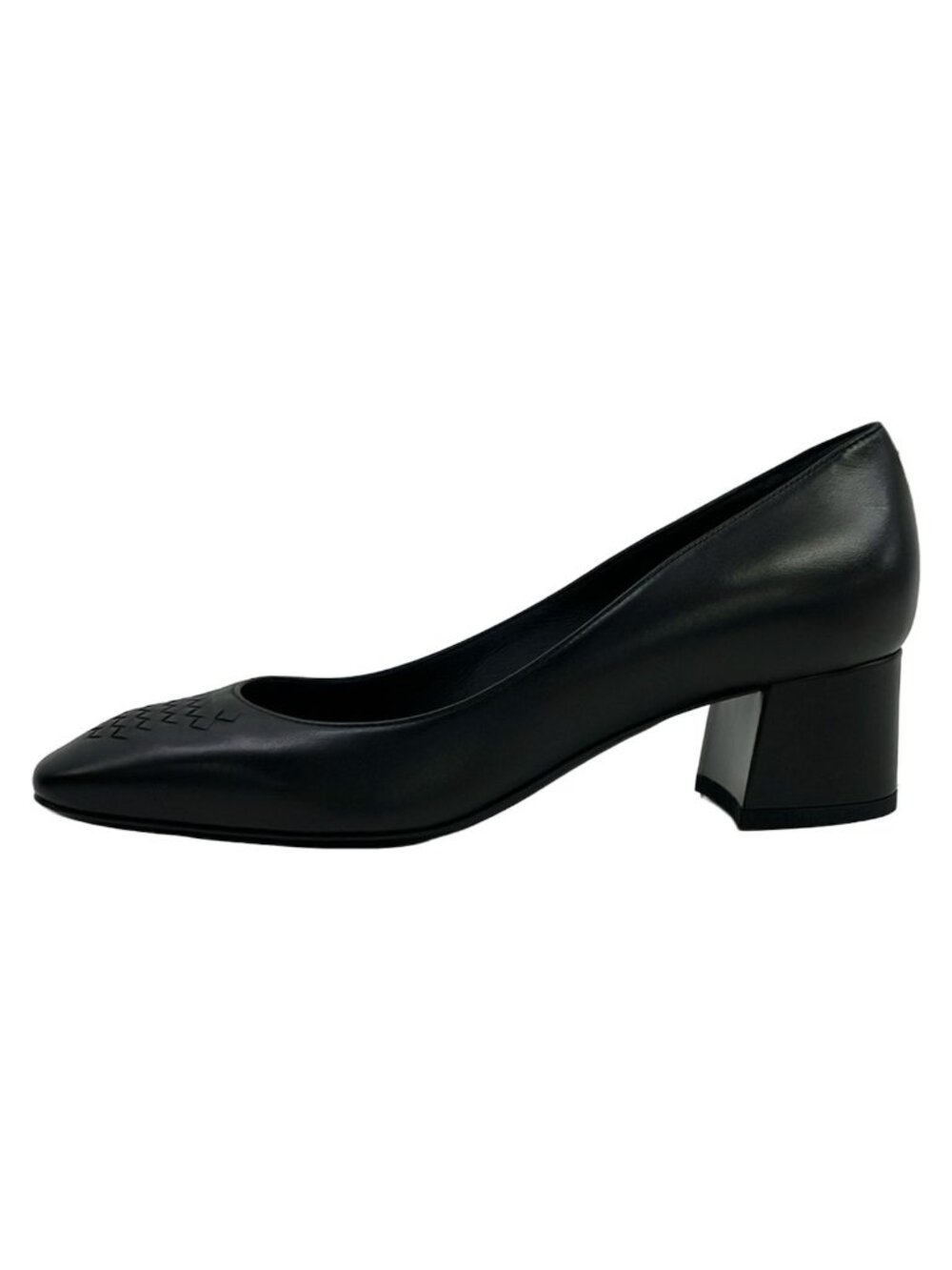 Bottega Veneta Pumps Black Intrecciato Leather Heels
